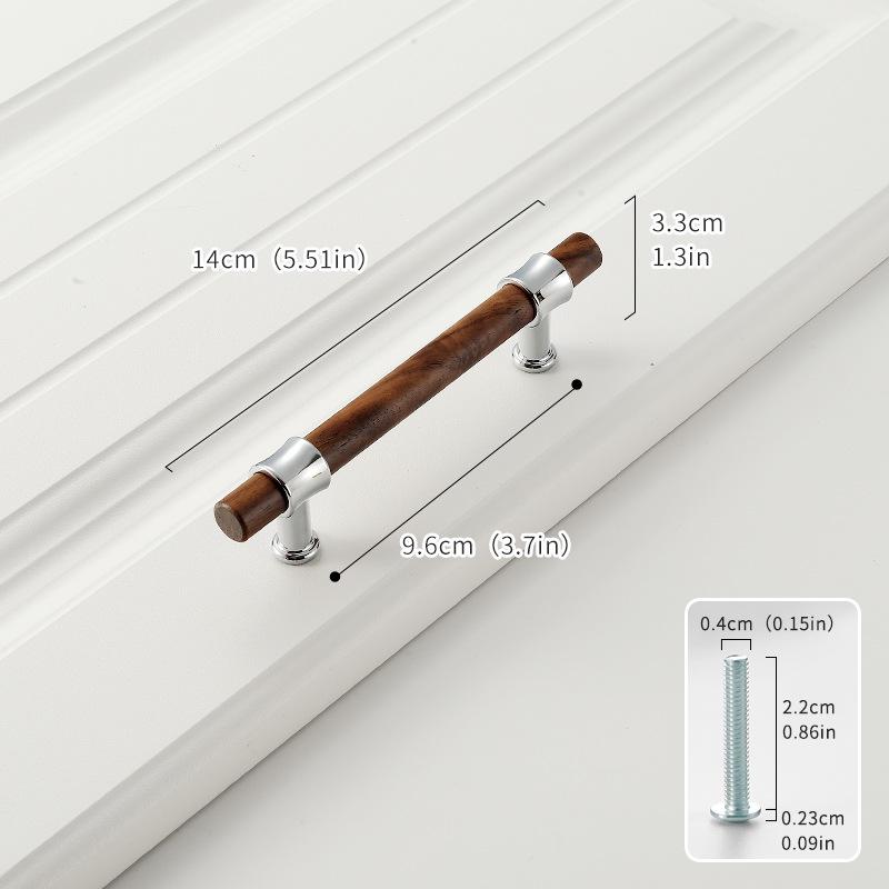 New Style Black Walnut Solid Wood Handle for Cabinets, Drawers, or Wardrobes