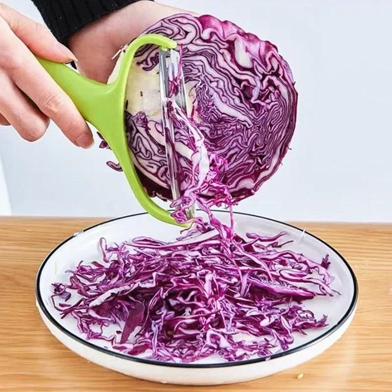 Vegetables Cutter Fruit Stainless Steel Knife Wide Mouth Peeler Cabbage Graters Salad Potato Slicer Kitchen Accessories