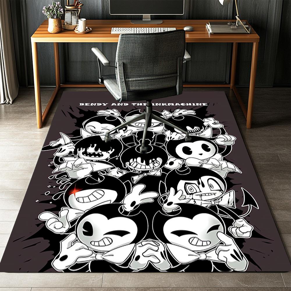 Bendy and the Ink Machine Printed Carpet,Rug,for Office Chair Living Room Bedroom Kitchen Room Decor Gifts.