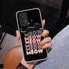 Anime Cute Black Cat Meow Phone Case For Samsung Galaxy A17 A16 A15 A14 A13 A57 A56 A55 A54 A53 A37 A36 A35 A34 A33 A26 A25 A24