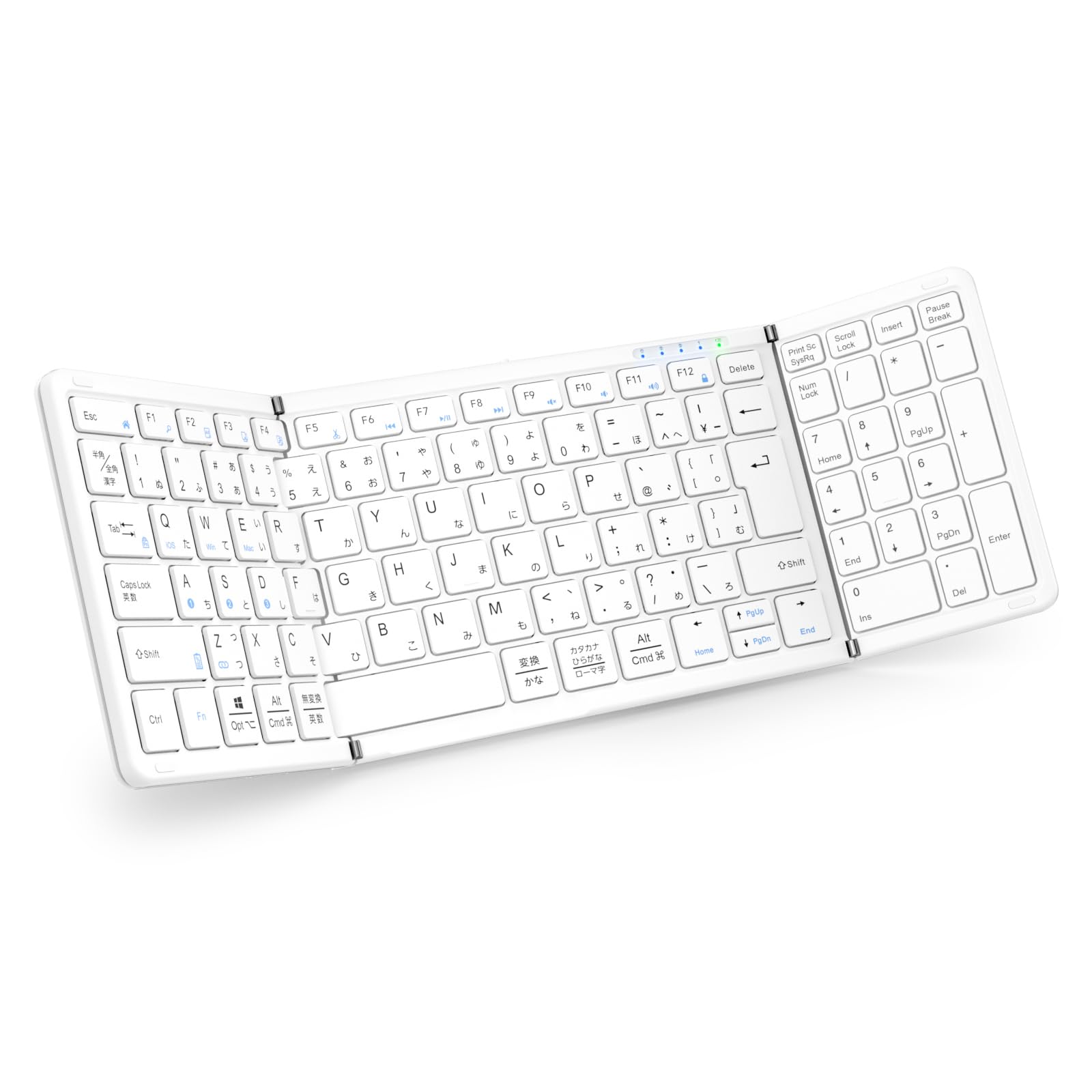 

Omikamo Bluetooth with Numeric Enter iPad Japanese Full Compatible with Luxury [Latest Model] Keyboard, Foldable, Wireless, Keypad, L-Type Key, білий