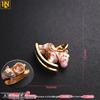 Gold-Plated Enamel Rocking Horse Pendant Bead Accessory