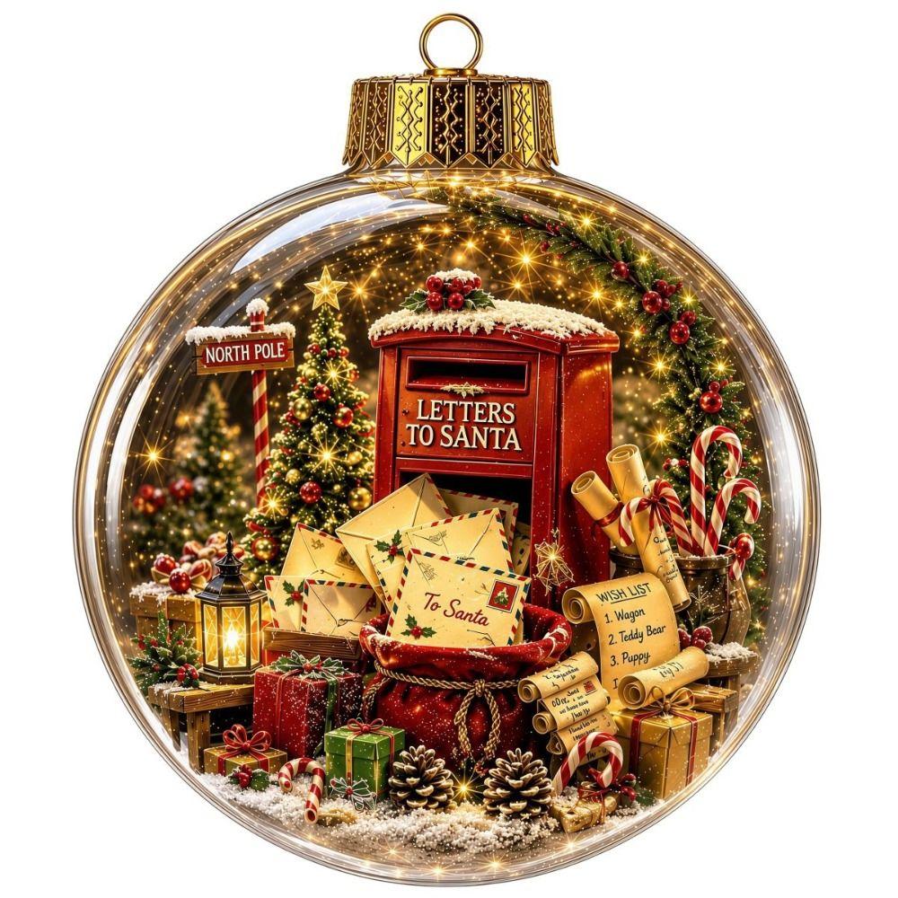 with Light Christmas Ball Ornament Acrylic Material Holiday Tree Pendant  Holiday Decoration