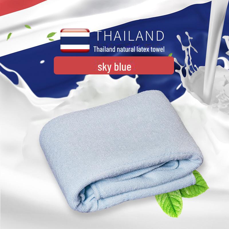 

Детское антибактериальное полотенце из натурального латекса – высокоабсорбирующее, антиклещевое полотенце для ванны и мытья лица 30x60 Towel светло-синий