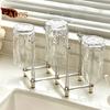 Retractable Cup Holder Rack Plastic Non-slip Bottom Mug Tree Stand for Draining Glass And Sports Bottles 7 Seat Brackets Foldable Design Space-saving