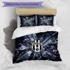Set Biancheria da Letto 3 Pezzi con Stampa Pattern Juventus FC Morbido Delicato sulla Pelle Lavabile Copripiumino e Federe Set Stagione Unica Camera da Letto
