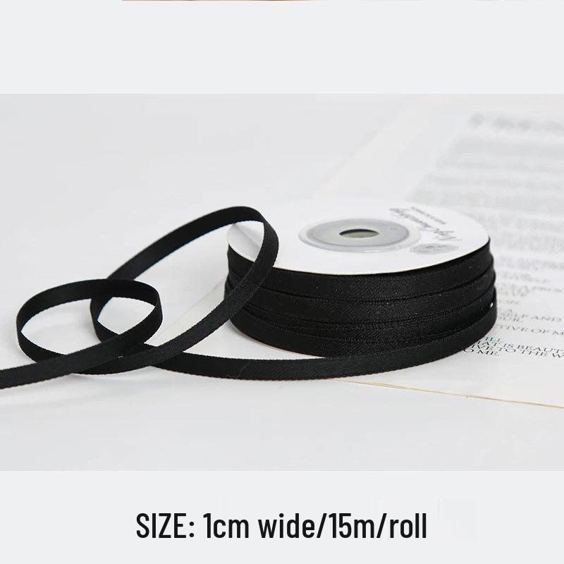Korejská polyester-bavlna matná stuha pro DIY mašle a vlasové doplňky, 1 cm