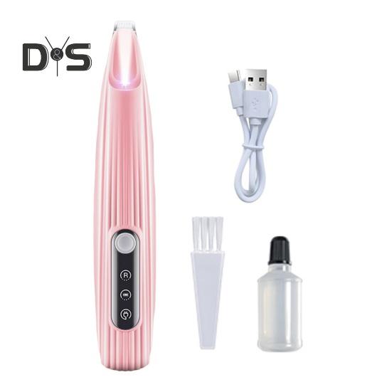 Pet Paw Trimmer with LED Light Pet Precision Trimmer Low Noise Cordless Grooming Clippers USB Rechargeable Pet Hair Trimmer