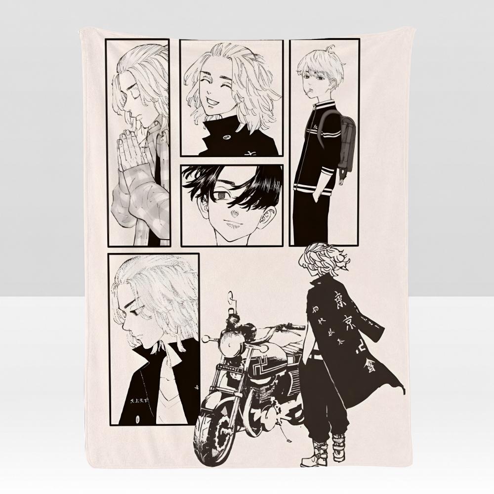 Anime TTokyo RRevengers Throw Soft Flannel Blanket for Bed Bedroom Sofa Picnic Throw Skinfriendly Breathable Gift Cover