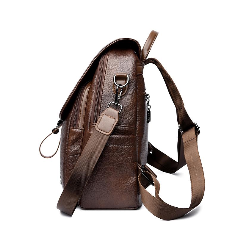 PU Backpack Women's Lightweight Backpack Multi-functional Shoulder Bag