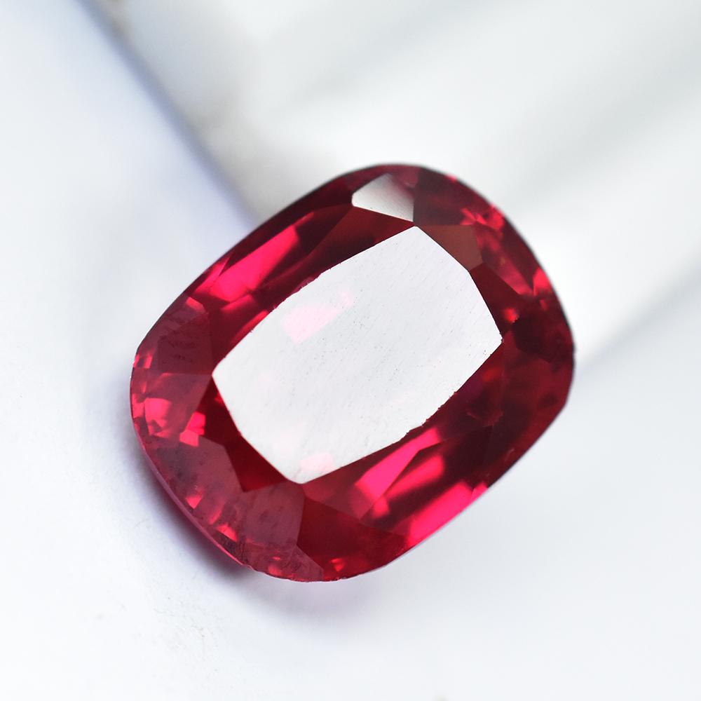 

Blood Red Ruby Gemstone Natural 30.40 Ct CUSHION Cut Certified 17.3 mm approx. червоний
