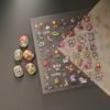Cute Flying Elephant & Winnie the Pooh Nail Stickers - Adhesive, Waterproof Cartoon Decorations