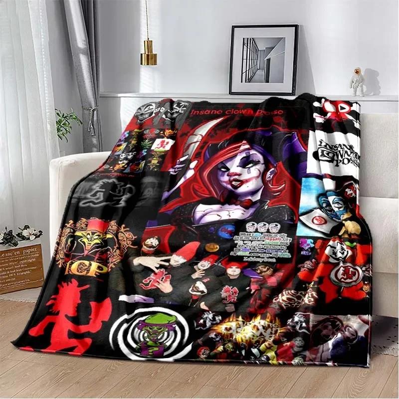Insane Clown Posse Band Blanket ICP Juggalo Faygo HIP HOP Soft Flannel Kid's Warm Blanket Bedroom Sofa Bed Travel Picnic Blanket