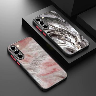 Marble Patterned Magnetic Phone Case For Samsung Galaxy A37 A17 A56 A36 A55 A35 A26 A16 A25 A15 A54 A14 A34 Acrylic Back Cover