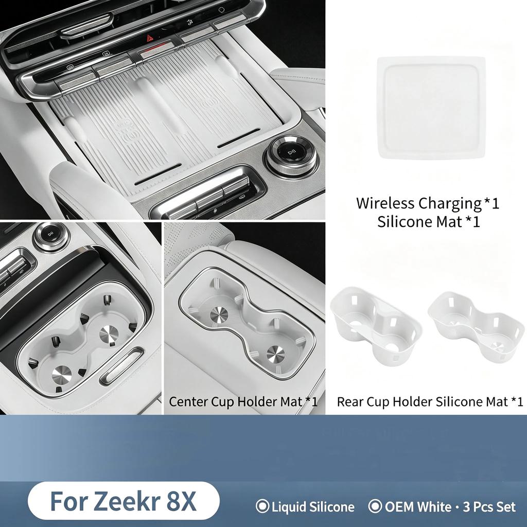 FOR ZEEKR 8X Wireless Charging Pad, Central Control Panel Pad, Interior Anti Slip Pad, Protective Silicone Pad Accessories
