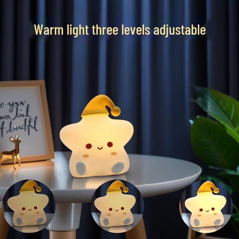 Rechargeable Star Silicone Night Light for Kids - Perfect Birthday Gift for Girls