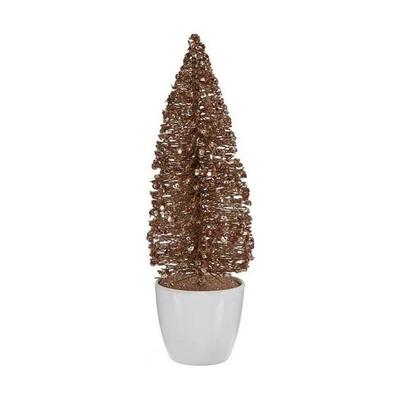 Christmas Tree - Small - Golden-bronze - Plastic - 9 X 28 X 9 Cm