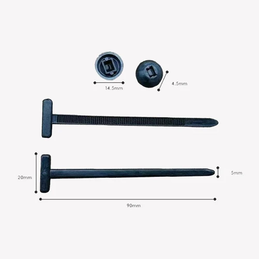 Nylon Universelle Kabelbinder-Schnalle-Hochleistungs-Kabelbinderhalter mit Stift- & Knopfdesign Kunststoff-Kabelbinder Werkzeug Befestigungselemente Karosserie