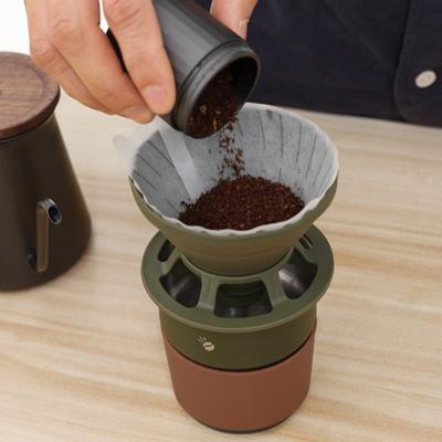 Portable Silicone Foldable Coffee Filter Cup Outdoor Camping Coffee Filter Drip Coffee Funnel Reusable Cake Cup Filter Paper