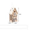 3 pcs  Christmas Small House Wooden Creative Ornament Pendant Christmas Ornament Gift Festive Celebration Home Decoration Props