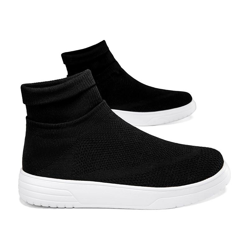 Women Shoes Casual High-Top Flats Couples Platform Sneakers Slip-On Socks Shoes for Men