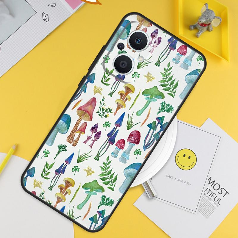 Trippy Mushroom For OPPO Reno 12F 14F 13F 11F 10 11 12 13 14 Pro 7 8 Lite 8T OPPO Find X6 X5 X8 X9 Pro Case