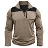 Men's Quarter Zip Up Pullover Tops Slim Fit Lightweight Mock Neck Long Sleeve Sweaters Casual Workout Polo Shirts for Men Casual Golf Sweatshirts