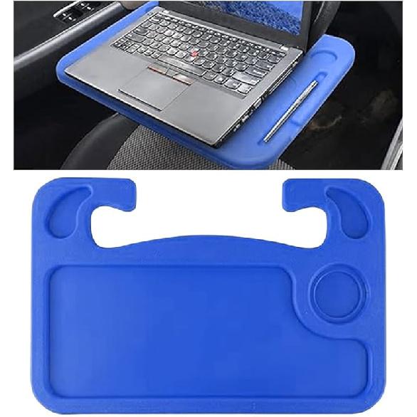 Car Steering Wheel Tray, Computer Office Car Table Tray, Auto Steering Wheel Desk For Eating, Multipurpose Car Desk Travel Accessories For Most синий