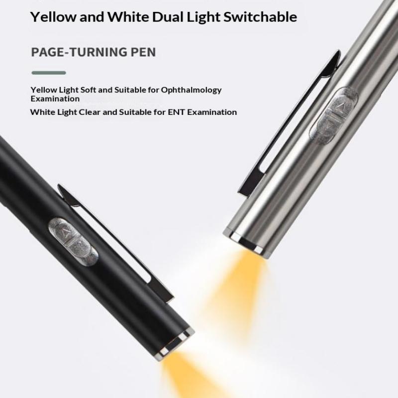 Doctors Nurses Use Pen Light TYPE-C Rechargeable LED Flashlight for Pupil Oral ENT Eye Check