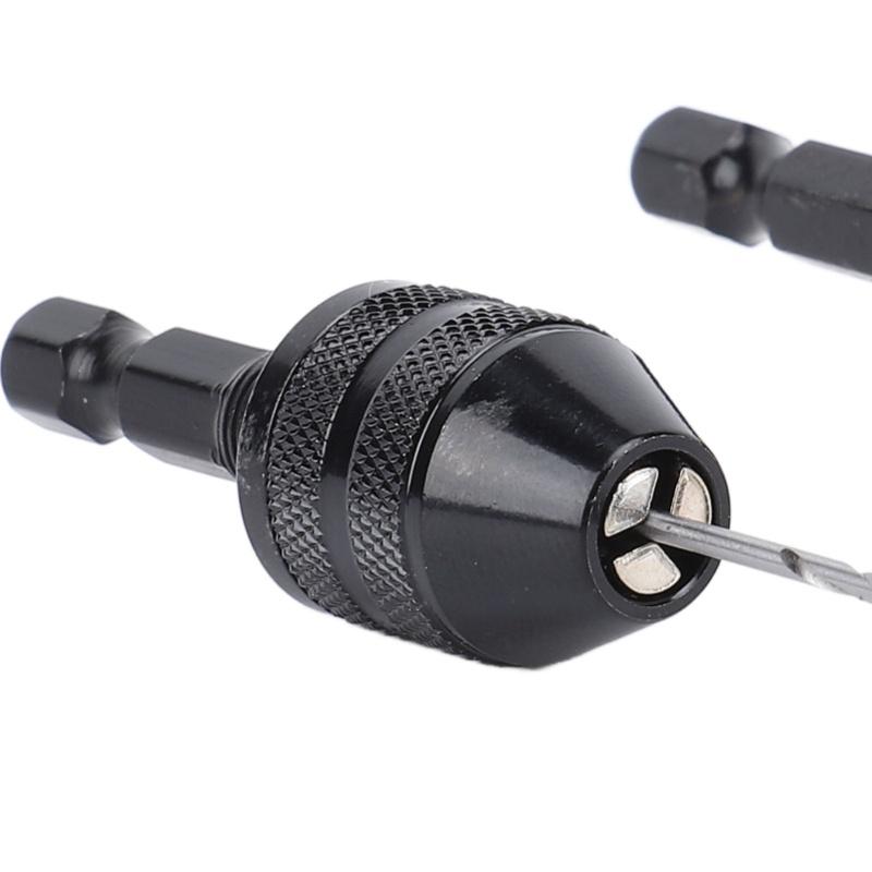 2PCS Keyless Drill Chucks With 10PCS Bits 1/4 Inch Hex Shank Drill Chuck Fast Change Converter Extension Screwdriver Drill