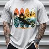 Unisexs Short Sleeve Tshirt Features A Retro Hawaiian Surf Design For Casual Comfortable Breathable Fit Everyday Unisex Clothing