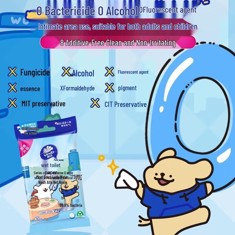 Vinda Spülbares feuchtes Toilettenpapier