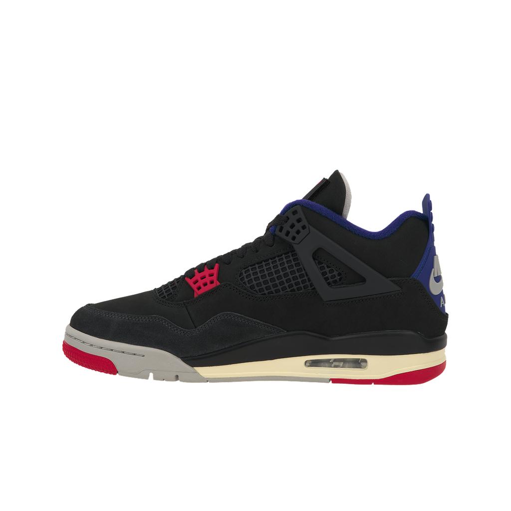 Air Jordan 4 Retro Rare Air - White Lettering Men Sneakers Black Fire-Red Deep-Royal-Blue FV5029-003