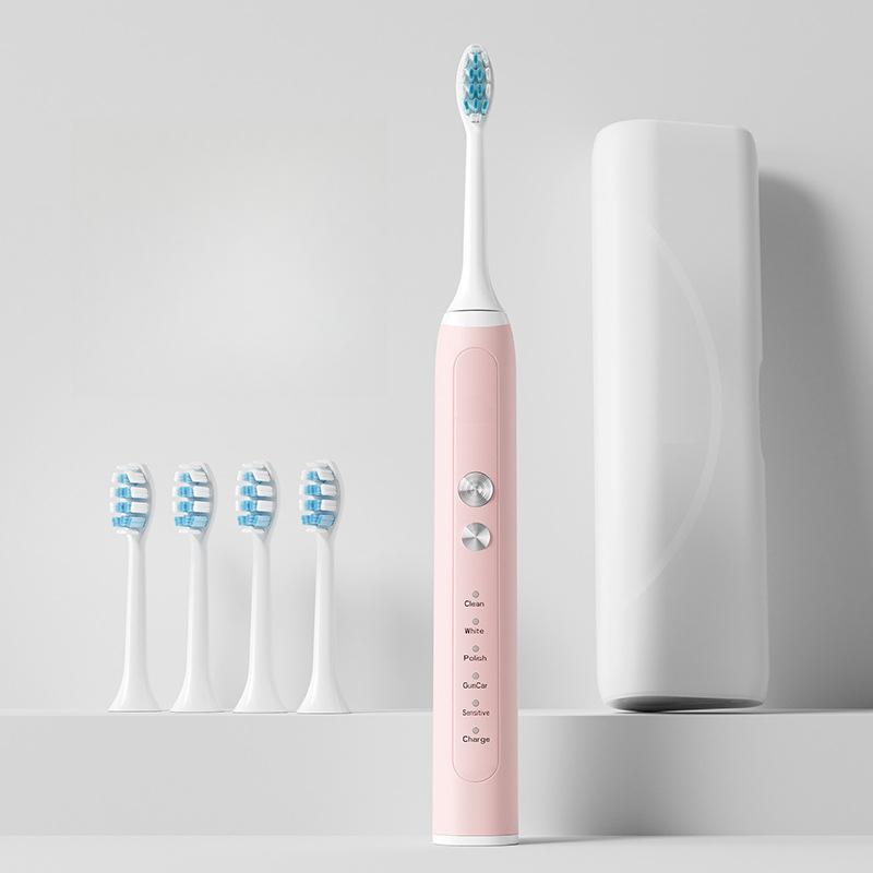 New Smart Electric Toothbrush Adult Sonic Soft Hair Magnetic Levitation Wireless Charging Electric Toothbrush Couple Set
