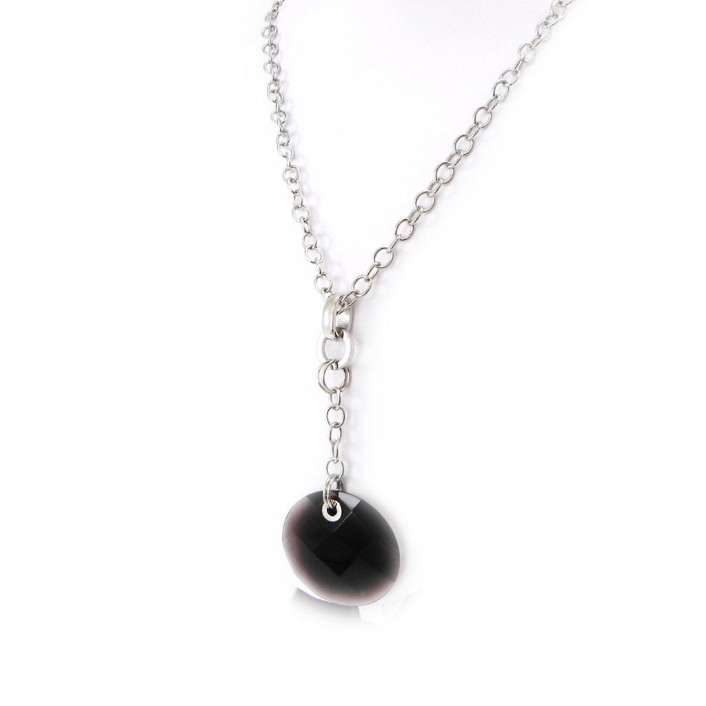 Altesse [I2896] - Collier acier 'Calypso' marron chocolat