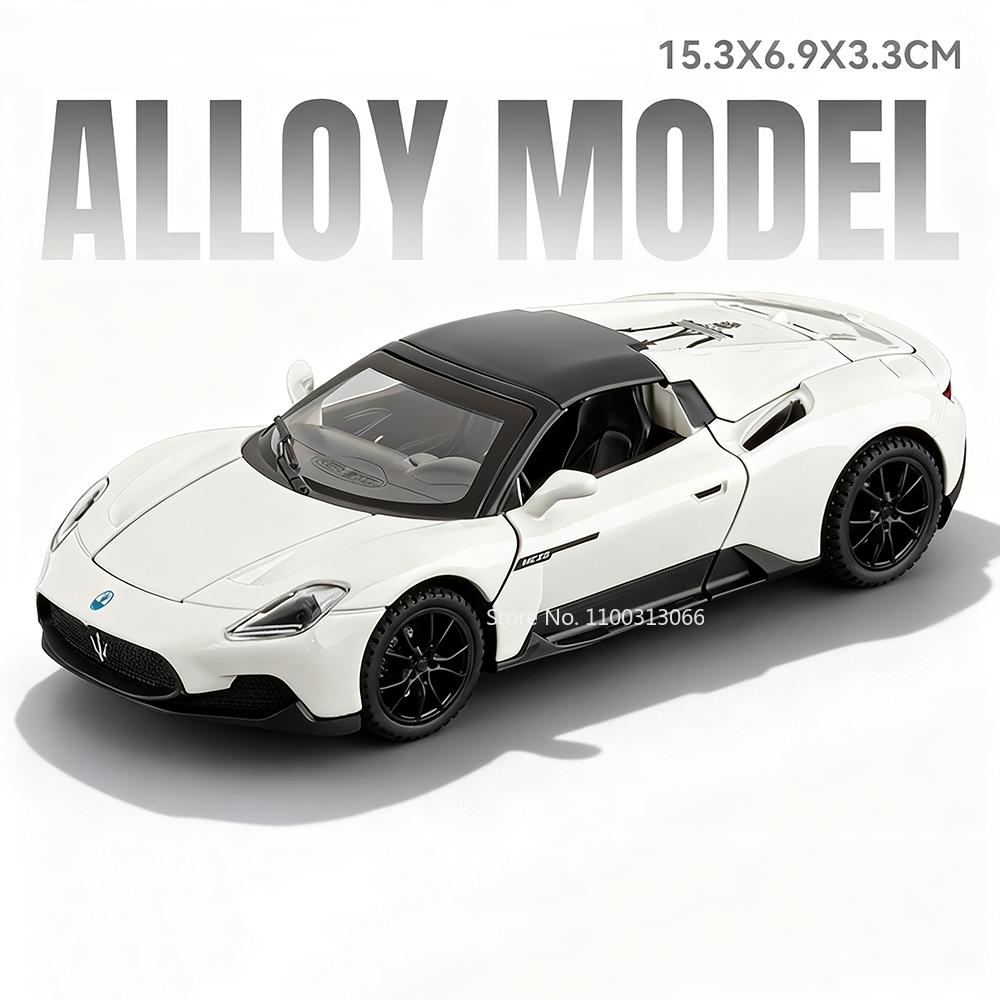 1:32 Alloy Diecast GTR MC20 Cars Models Toys Doors Opened Miniature Vehicles with Light Sound Sports Car for Collectible Item