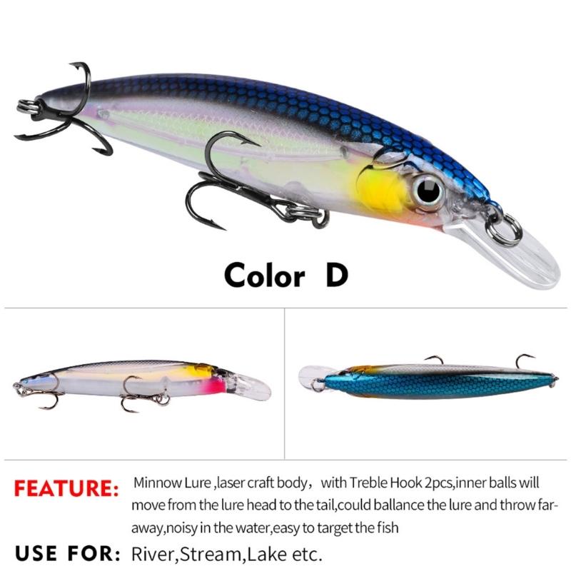 5Pcs Minnow Fishing Lures Wobbler Glow Hard Baits 7g/14g Crankbaits Walleye Swimbait for Freshwater Saltwater Fishing