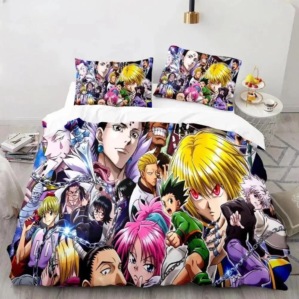 Hunter X Hunter 3D Duvet Cover Set Bedding Set Japanese Anime Twin Queen King Quilt Cover Pillowcases Polyester 3D Print Anime