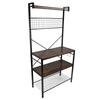 Layered Organizer Shelf Metal Frame Storage Shelving Unit Multi Layer Organizer Stand for Microwave