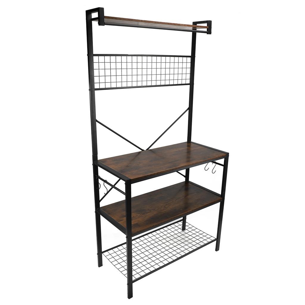Layered Organizer Shelf Metal Frame Storage Shelving Unit Multi Layer Organizer Stand for Microwave