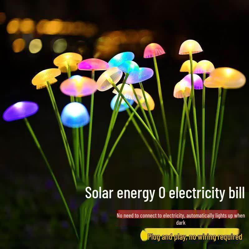 Solar Jellyfish & Mushroom Garden Lights