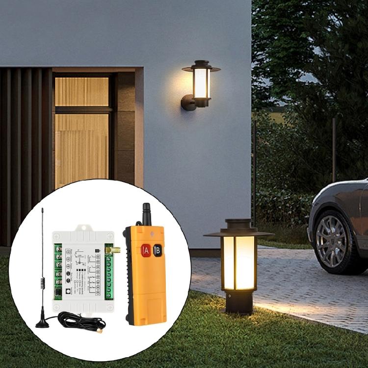 433Mhz Wireless Remote Control Switches Transmitter With 2 Channel RF Remote Relaying Receiver Module for Garage Door