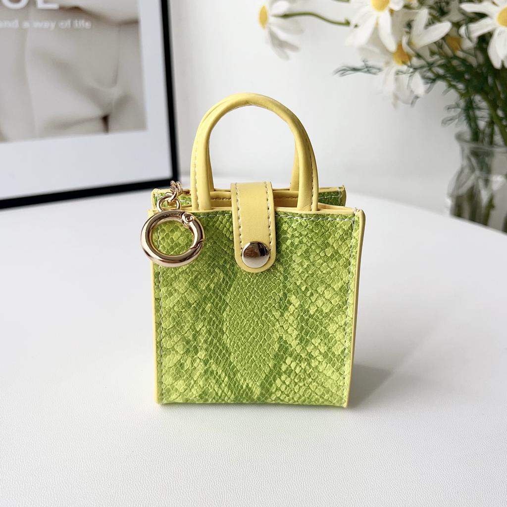 Light Luxury Trend Brand Serpentine Crossbody Lanyard Handbag Leather Wireless Bluetooth Headphone Cover for Airpods 4 3 2 1 Pro 1 2 Shockproof Case