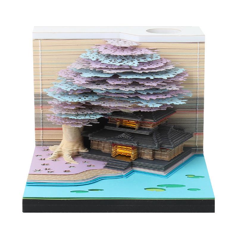 Calendrier 2026 Notes Adhésives Sculpturales 3D: Grappes Florales Créatives & Cadeaux Ornementaux Personnalisables