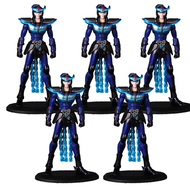 1Set/5Pcs 19cm Anime Dark Saint Seiya Figure Phoenix Ikki Hyoga Seiya Shiryu Action Figures Box Figure Collection Decoration Toy