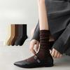 Female Autumn and Winter Leisure All Match Solid Color Anti Pilling Boneless Long Tube Pile Cotton Socks