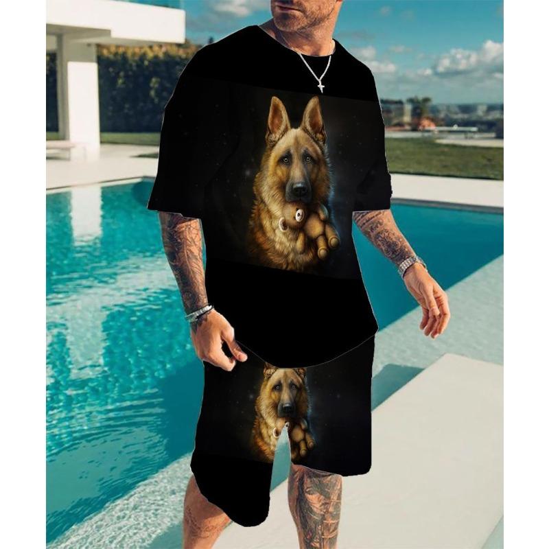 

Мужской летний повседневный комплект с 3D-принтом, персонализированный, креативный, удобный, свободный, красочный, с принтом, спортивная одежда 6XL