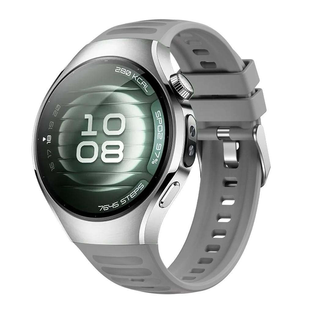 Original Silicone Strap For Huawei Watch 5 42MM No Gaps Rubber Sport Band For Huawei Watch 5 46mm Business Quick Release Band