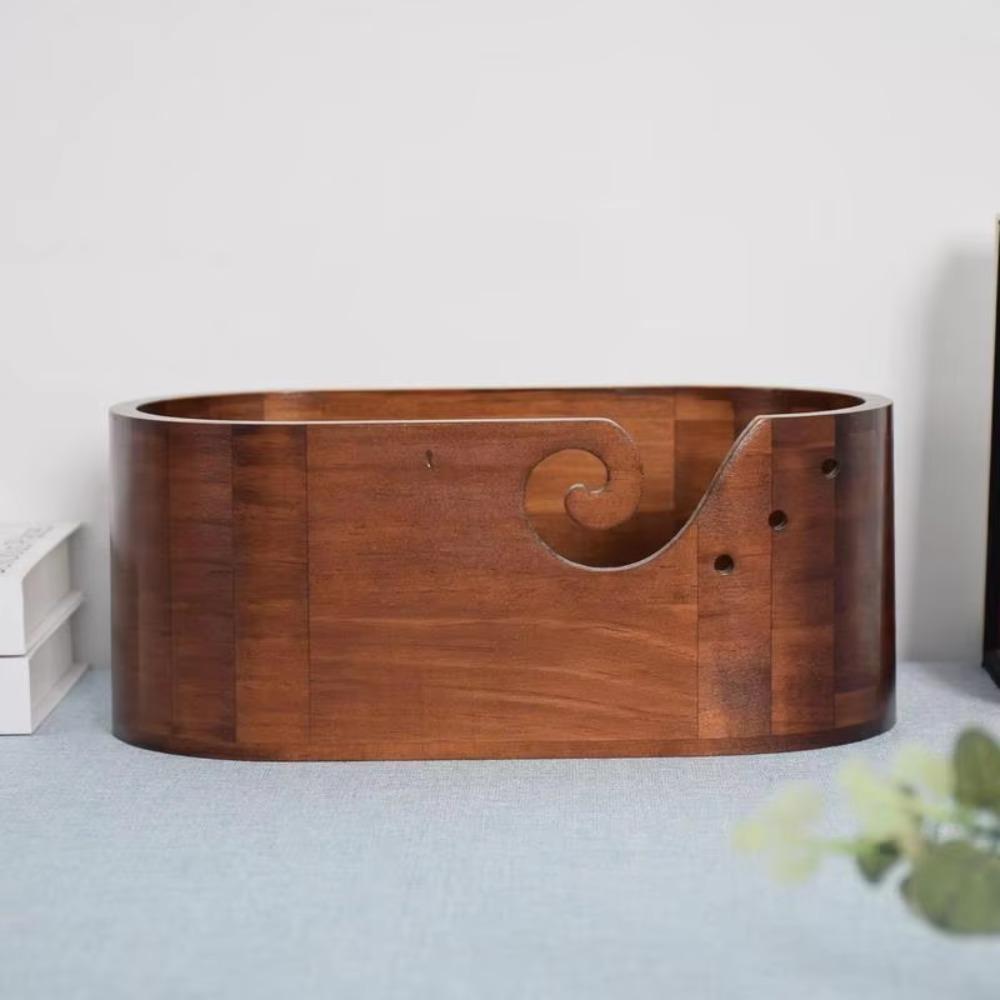 Multi-functional Yarn Bowl Wood Knitting Wool Holder Storage Tool Knitting Bowl  Handcrafted