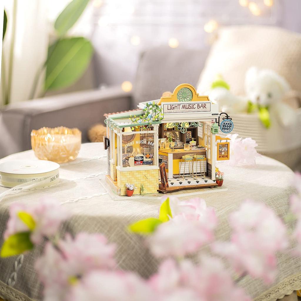 DIY Miniature House Dollhouse DG Series Music Bar with Japanese Instructions Tsukurundesu®